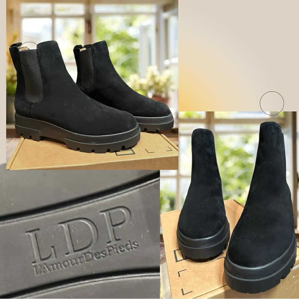 L'Amour Des Pieds $295 Neyna Boots Booties Black Size 11